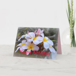 Herzlichen Glückwunsch zum Geburtstag, Weiß und Ro Karte