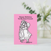 Herzlichen Glückwunsch zum Geburtstag zu meinem be Postkarte (Stehend Vorderseite)