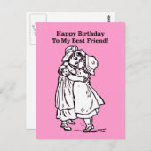 Herzlichen Glückwunsch zum Geburtstag zu meinem be Postkarte (Vorne/Hinten)