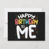 Herzlichen Glückwunsch zum Geburtstag zu mir Funny Einladung (Rückseite)