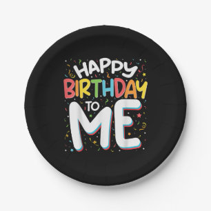 Herzlichen Glückwunsch zum Geburtstag zu mir Funny Pappteller