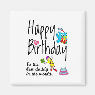 Herzlichen Glückwunsch zum Geburtstag zum besten  Magnet