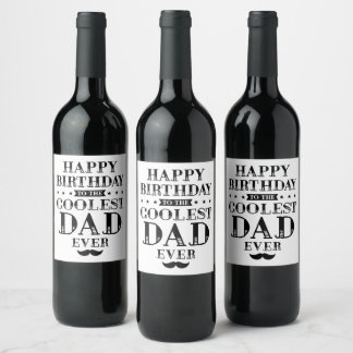 Herzlichen Glückwunsch zum Geburtstag zum Coolstst Weinetikett