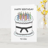 Herzlichen Glückwunsch zum Geburtstag zum Kampfkün Karte (Gelbe Blume)