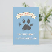 Herzlichen Glückwunsch zum Geburtstag zum Pawsome  Dankeskarte (Stehend Vorderseite)