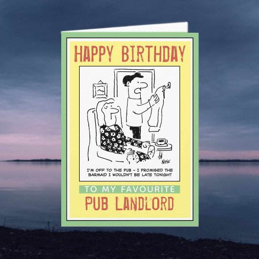 Herzlichen Glückwunsch zum Geburtstag zum Pub Land Karte