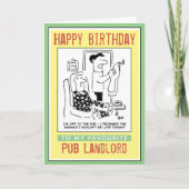Herzlichen Glückwunsch zum Geburtstag zum Pub Land Karte (Vorderseite)