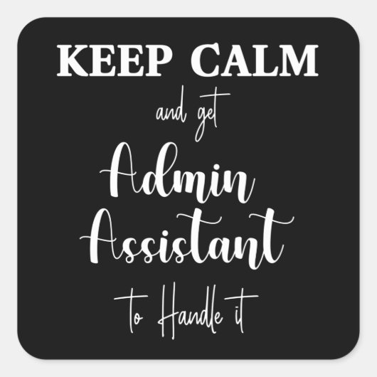 Herzlichen Glückwunsch zum Generalsekretär. Admini Quadratischer Aufkleber (Vorderseite)