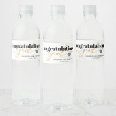 Herzlichen Glückwunsch zum Gold Script Wasserflaschenetikett (Flaschen)