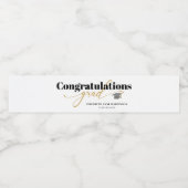 Herzlichen Glückwunsch zum Gold Script Wasserflaschenetikett (Einzelnes Label)