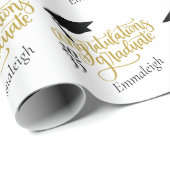 Herzlichen Glückwunsch zum Grand Year Monogram Bla Geschenkpapier (Rolleneckpunkt)