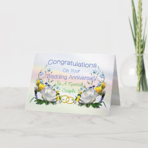 Herzlichen Glückwunsch zum Hochzeitstag Rosen Kart Karte