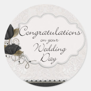 Herzlichen Glückwunsch zum Hochzeitstag Runder Aufkleber