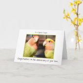 Herzlichen Glückwunsch zum Jahrestag Karte (Gelbe Blume)