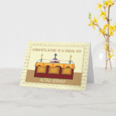 Herzlichen Glückwunsch zum katholischen Altar Serv Karte (Gelbe Blume)