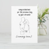 Herzlichen Glückwunsch zum kommenden Baby Einladung (Stehend Vorderseite)