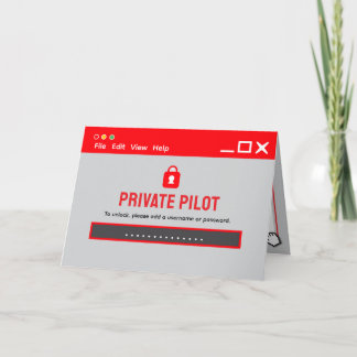Herzlichen Glückwunsch zum Login als Privatpilot Karte