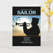 Herzlichen Glückwunsch zum Militärruhestand Sailor Karte (Gelbe Blume)