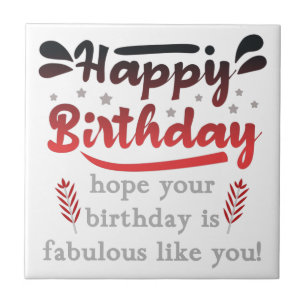 Herzlichen Glückwunsch zum motivierend Geburtstag. Fliese