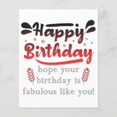 Herzlichen Glückwunsch zum motivierend Geburtstag. Flyer (Hinten)