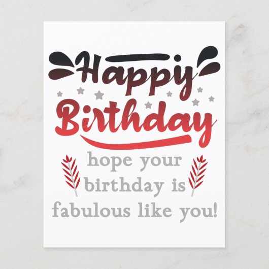 Herzlichen Glückwunsch zum motivierend Geburtstag. Flyer (Vorne)