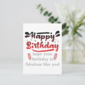 Herzlichen Glückwunsch zum motivierend Geburtstag. Postkarte (Stehend Vorderseite)