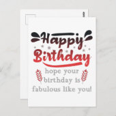 Herzlichen Glückwunsch zum motivierend Geburtstag. Postkarte (Vorne/Hinten)