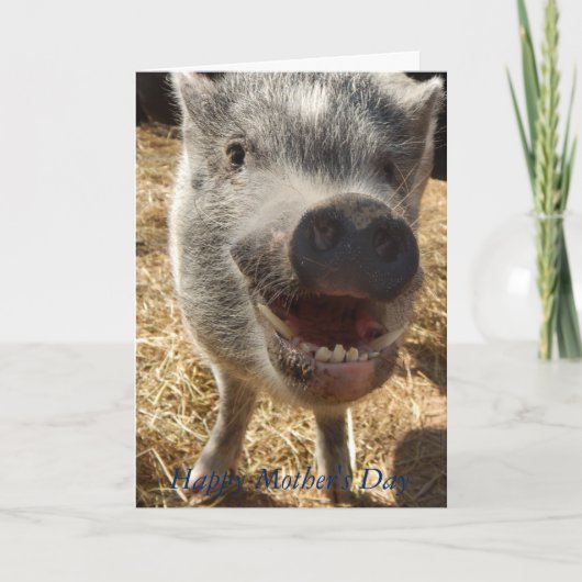 Herzlichen Glückwunsch zum Muttertag, Mini Pig Gru Karte (Vorderseite)