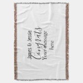 Herzlichen Glückwunsch zum Namen Nachricht Hochzei Decke (Vorderseite Vertikal)