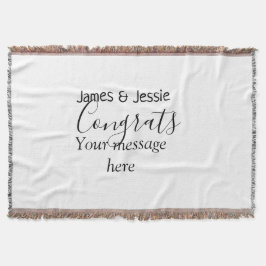 Herzlichen Glückwunsch zum Namen Nachricht Hochzei Decke