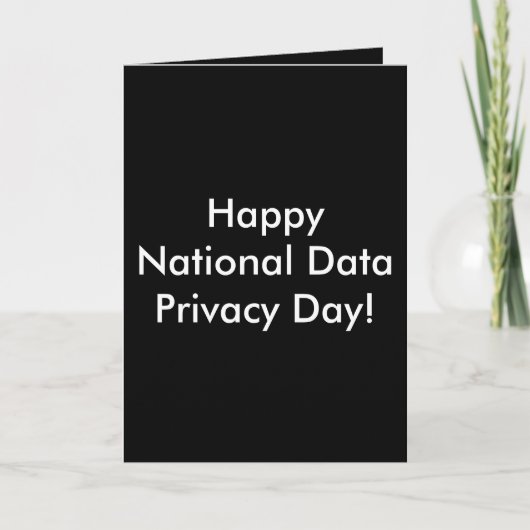 Herzlichen Glückwunsch zum National Data Privacy D Karte (Vorderseite)