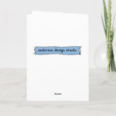 Herzlichen Glückwunsch zum neuen Job blau schwarz Karte (Rückseite)