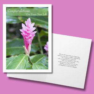 Herzlichen Glückwunsch zum neuen Job Pink Ginger B Karte