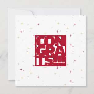 Herzlichen Glückwunsch zum neuen Job (Rot) Karte