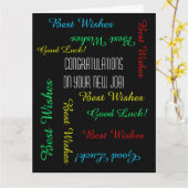 Herzlichen Glückwunsch zum neuen Job von uns allen Karte (Gelbe Blume)