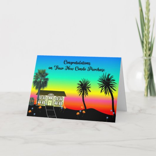 Herzlichen Glückwunsch zum neuen Kauf von Condo Dankeskarte (Vorderseite)