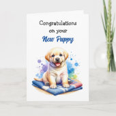 Herzlichen Glückwunsch zum neuen Welpe! Labrador Karte (Vorderseite)