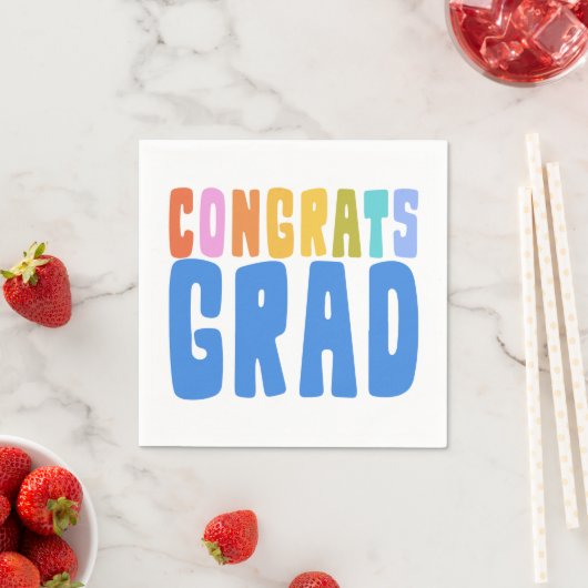 Herzlichen Glückwunsch zum Niedlichen Abschluss Serviette (Beispiel)