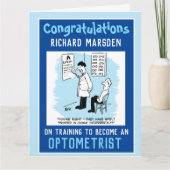 Herzlichen Glückwunsch zum Optometriker Karte (Vorderseite)