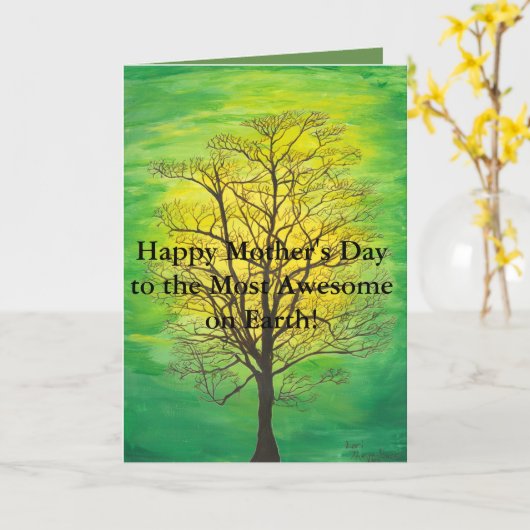 Herzlichen Glückwunsch zum Phantastischsten Mutter Karte (Gelbe Blume)