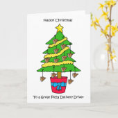 Herzlichen Glückwunsch zum Pizza Delivery Driver Karte (Gelbe Blume)