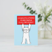 Herzlichen Glückwunsch zum Präsidenten der Klasse Postkarte (Stehend Vorderseite)