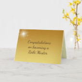 Herzlichen Glückwunsch zum Reiki Master Karte (Gelbe Blume)