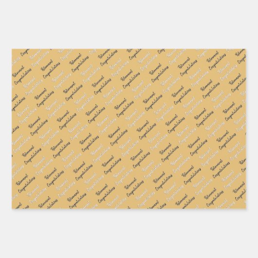 Herzlichen Glückwunsch zum Ruhestand Glückwunsch G Geschenkpapier Set (Vorderseite 3)