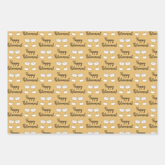 Herzlichen Glückwunsch zum Ruhestand Glückwunsch G Geschenkpapier Set (Vorderseite)