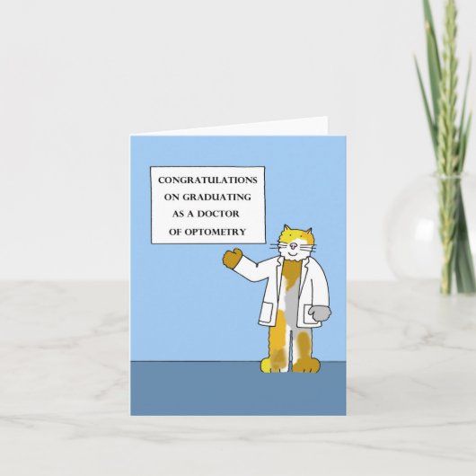 Herzlichen Glückwunsch zum Schließ als Dr. of Opto Karte (Vorderseite)