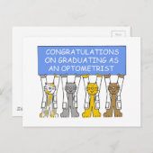 Herzlichen Glückwunsch zum Schließ als Optometrike Postkarte (Vorne/Hinten)