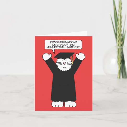 Herzlichen Glückwunsch zum Schließ als Zahnhygieni Karte (Vorderseite)