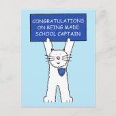 Herzlichen Glückwunsch zum Schulkapitän Postkarte (Vorderseite)