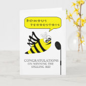 Herzlichen Glückwunsch zum Sieg bei der Buchstabie Karte (Gelbe Blume)